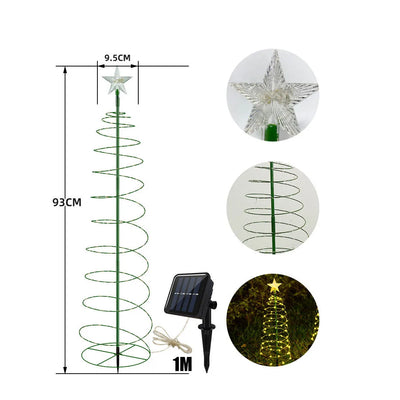 Guirlande Solaire Sapin de Noël LED RVB IP65 Étoile