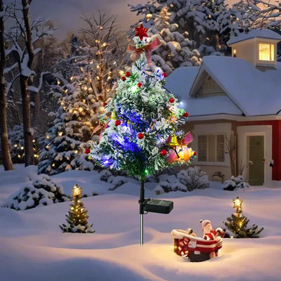 Lampe Solaire Flocon de Neige LED Étanche Jardin et Noël