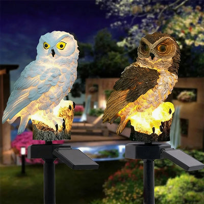 Lampe Solaire Hibou LED Étanche Éclairage d'Allée