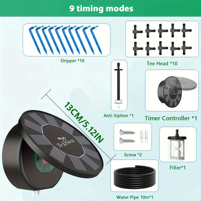 Kit Irrigation Solaire Goutte à Goutte avec Minuterie
