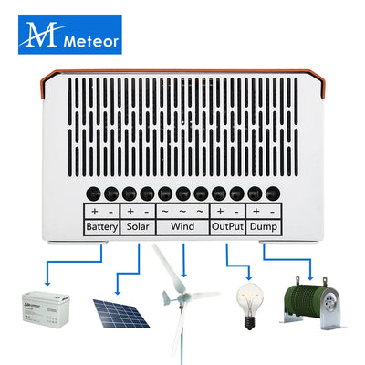 Régulateur Hybride MPPT Solaire et Éolien 6 kW 12V 24V 48V