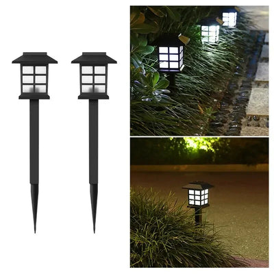 Lot de 2 Piquets Solaires Jardin Compacts Étanche IP65
