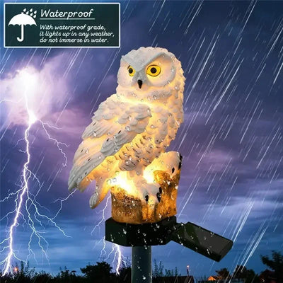 Lampe Solaire Hibou LED Étanche Décoration de Noël