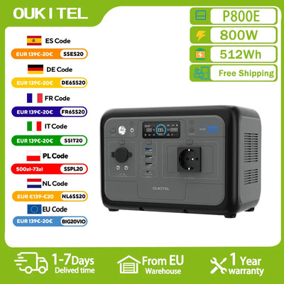 Générateur Solaire 800W 512Wh Portable Camping