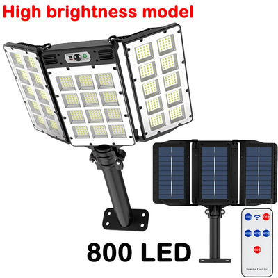 Lampe Solaire de Rue Murale LED Détecteur Mouvement 3 Modes