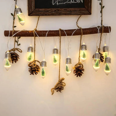 Guirlande Solaire Sapin de Noël 5 m 20 Ampoules Étanche