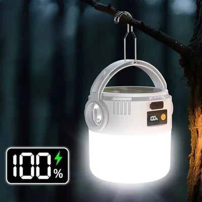 Lampe Solaire Camping Rechargeable USB Portable Étanche