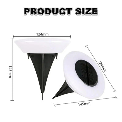 Lampe Solaire de Sol Extérieure LED Étanche Jardin Pelouse