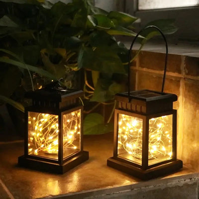 Lanterne Solaire Extérieure à Suspendre Fil Lumineux LED