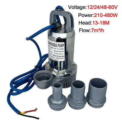 Pompe Solaire Submersible 12V 24V Cuivre pour Puits Profond