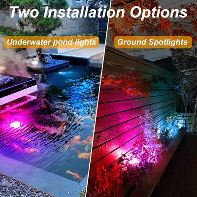 Lampe Solaire Bassin Submersible RGB Kit 3 à 5 Spots