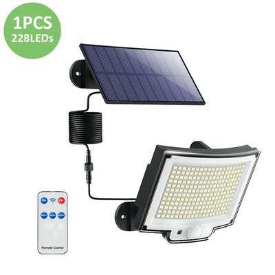 Réverbère Solaire LED 328 Capteur PIR Télécommande