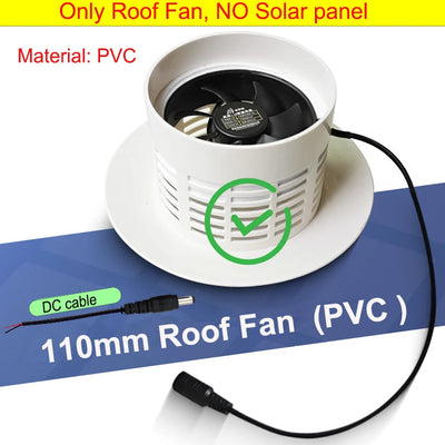Extracteur Solaire de Toiture 12V Inox 304 avec Capot de Cheminée