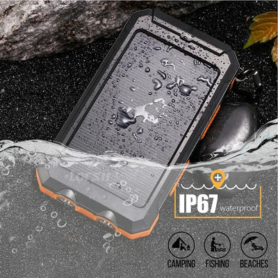 Power Bank Solaire 80000mAh Lampe LED Puissante