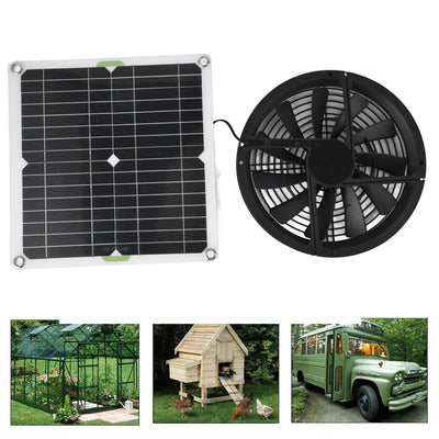 Extracteur Solaire 100W 12V pour Serre, Chenil et Basse-Cour