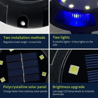 Spot Solaire Encastrable 12 LED Étanche IP65 Jardin Allée
