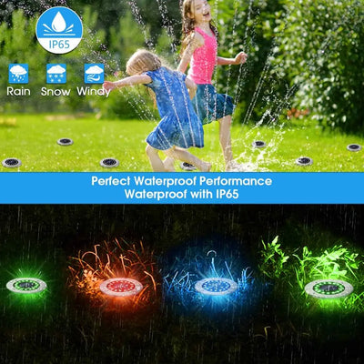 Spot Solaire Enterré LED RGB Multicolore Étanche Jardin Allée