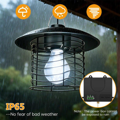 Lampe Solaire Suspendue Vintage Fer 3 Modes IP65 Abri Jardin