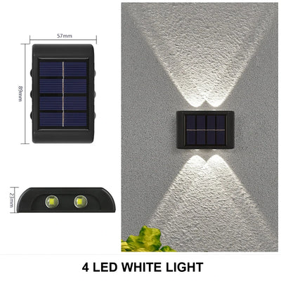 Applique Murale Solaire LED Extérieure Éclairage Haut Bas Jardin