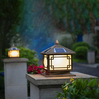 Lampe Solaire de Pilier et Poteau Exterieur