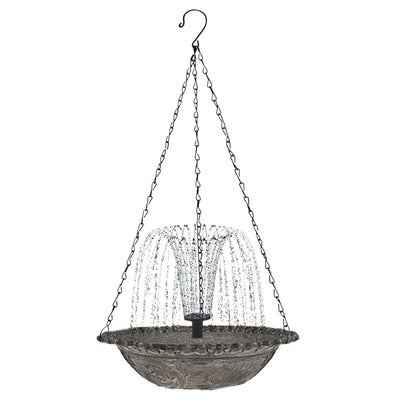 Fontaine Solaire Cascade Suspendue Bol en Verre pour Oiseaux