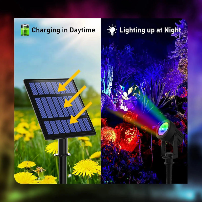 Projecteur Solaire RGB Étanche IP65 Paysage