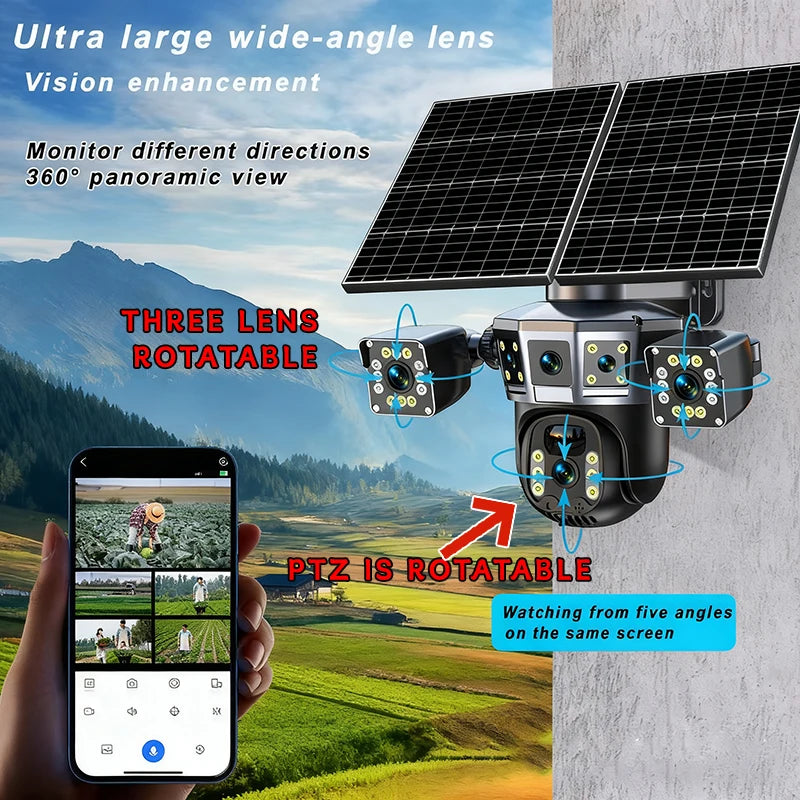 Caméra solaire de surveillance extérieure 4G