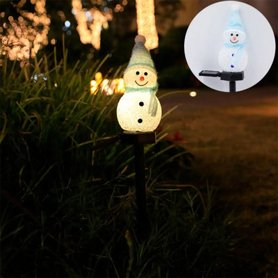 Piquet Solaire Bonhomme de Neige pour Pelouse et Cour