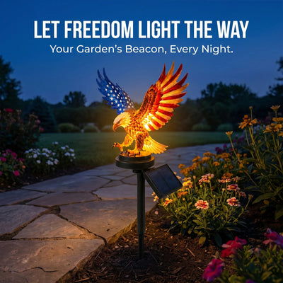 Statue Solaire Aigle Lumineuse pour Jardin et Pelouse
