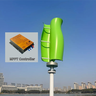 Éolienne Verticale 5000W à 10 kW MPPT Hybride et Onduleur