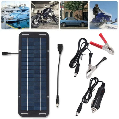 Chargeur Solaire 12V de Batterie Voiture Bateau