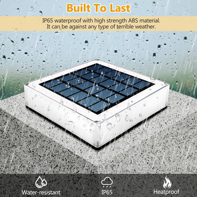 Lampe Solaire 3 Couleurs Jardin Clôture Mur IP65 2 Pièces