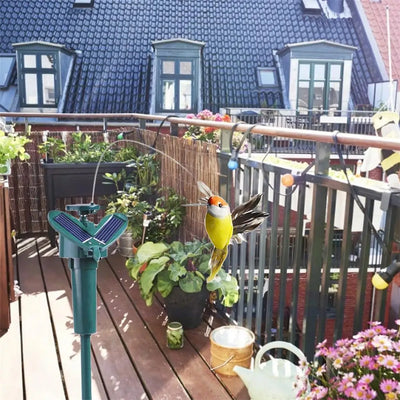 Colibri Solaire Volant Animé Décoration de Jardin