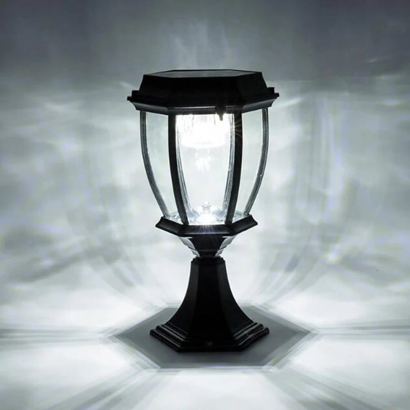 Lampe Solaire de Poteau Étanche Pilier Jardin
