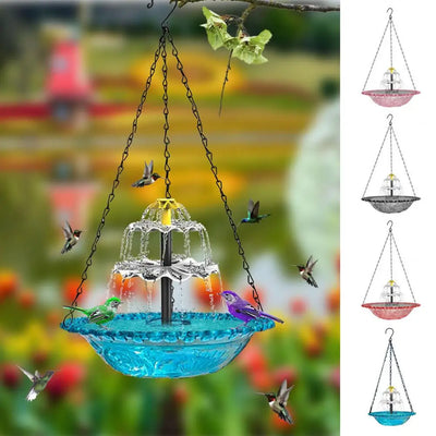Fontaine Solaire Suspendue Cascade Abreuvoir pour Colibris