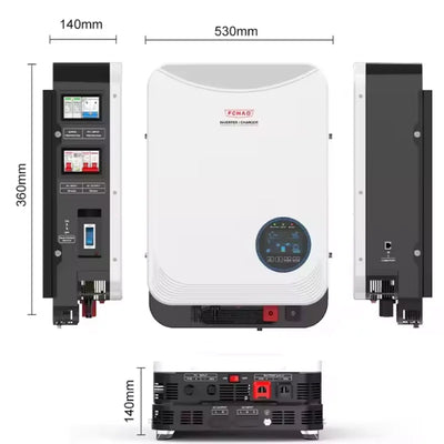 Onduleur Solaire Hybride 6,2 kW 48V MPPT