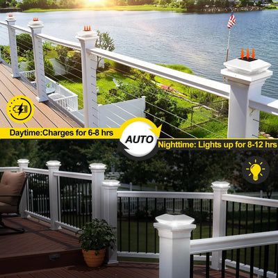 Borne Solaire Extérieur Pilier de Clôture 3000K 6000K IP65