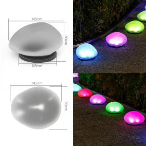 Lampe Solaire Décorative Extérieur Galet Lumineux de Jardin