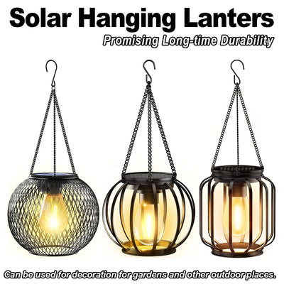 Lanterne Solaire Extérieure à Suspendre Métal LED 3000K