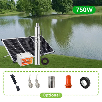 Pompe à Eau Solaire Submersible Puits Profond Sans Balais