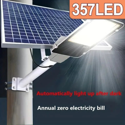 Réverbère Solaire 357 LED 6500K Détecteur Mouvement IP65