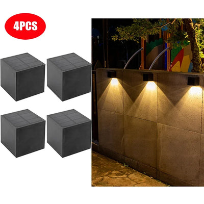 Lampe Solaire Murale Jardin Carrée LED Extérieur Étanche