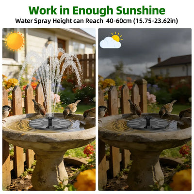 Fontaine Solaire de Jardin 6 Buses pour Bassin