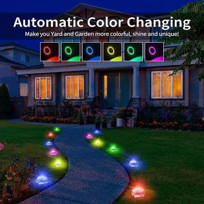 Spot Solaire Enterré LED RGB Multicolore Étanche Jardin Allée