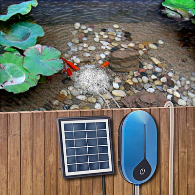 Pompe à Air Solaire pour Bassin et Étang à Poissons