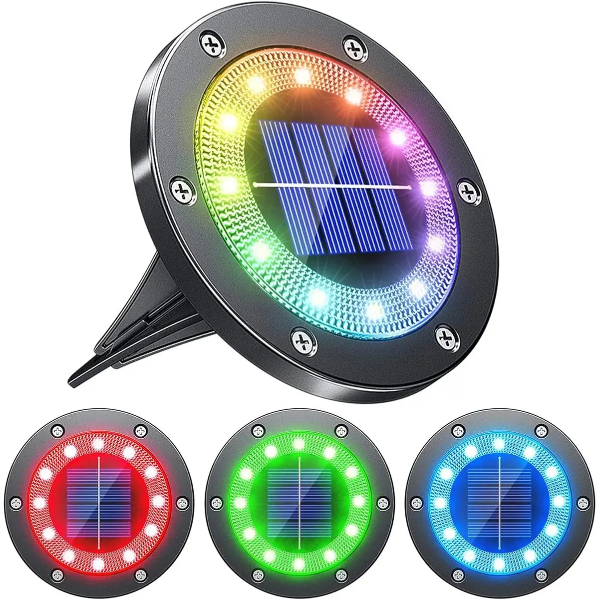 Spot solaire à planter 12 LED pour jardin