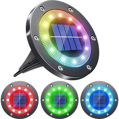 Spot Solaire à Planter 12 LED Blanc Chaud RGB Étanche Halloween