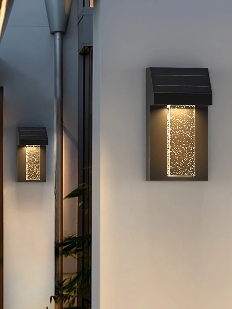 Applique Solaire Murale Extérieure Cristal Étanche