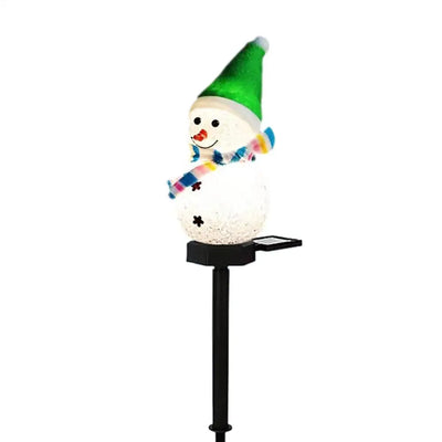 Piquet Solaire Bonhomme de Neige 62 LED Étanche Noël