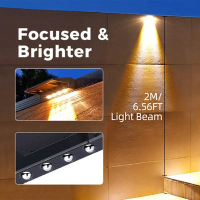 Lot de 2 Appliques Solaires de Clôture 4 LED